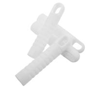 Ipetboom Lot de 4 Embouts de Balai en Plastique Blanc 25 Mm, Accessoires Antidérapants Trou Suspendre, Pièces de Rechange pour Manche de Balai et Perche à Linge, Kit Multifonctions