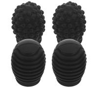 Ipetboom Lot de 4 embouts de rechange pour baguettes de batterie, capuchons de protection, embouts de sourdine en silicone antibruit pour une pratique silencieuse.