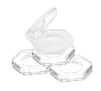 Ipetboom Lot de 4 Godets Hexagonaux Vides pour Fard à Paupières, Rechargeables et Réutilisables, en As, 26,3mm, Maquillage DIY