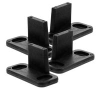 Ipetboom Lot de 4 Guide de Plancher pour Portes de Grange Coulissantes, Support Noir en PP pour Placard et Cabinets