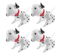 Ipetboom Lot de 4 Jouets Gonflables Dalmatien 43 CM en PVC Autoportants Décoration Fête Chiots Présents Garçon et Filles Halloween et Anniversaires pour Stimulation Sensorielle et Jeux