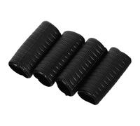 Ipetboom Lot de 4 Manchons en Caoutchouc Noir pour Archet de Violon et Alto Taille Moyenne Accessoires Antidérapants pour Guide des Doigts Protection Confortable pour Arcs de Musique