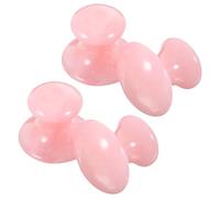 Ipetboom Lot de 4 Masseurs Faciaux en Résine de Champignon Rose Outil Gua Sha Visage Portable pour Modelage Soin Peau et Massage Esthétique à Domicile