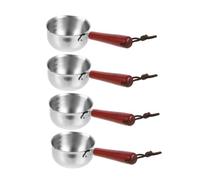 Ipetboom Lot De 4 Mini-Marmites Woks À Beurre Moules À Chocolat Marmites À Bougies Mini-Casseroles Petite Casserole Avec Couvercle Petite Casserole À Lait Marmite À Œufs Frits