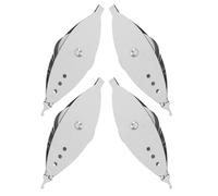 Ipetboom Lot de 4 Navettes à Frivolité Métalliques Argentées avec Bobines Outils de Couture et Accessoires de Dentelle pour Tissage, Frivolité et Travaux D’aiguille Artisanaux, Kit