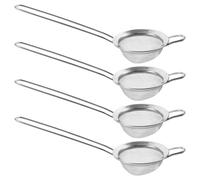 Ipetboom Lot de 4 Passoires Fines en Acier Inoxydable 304 Tamis à Micro-Mailles 8 CM pour Filtrer Café Thé Jus de Fruits et Farine Tamis Cuisine Polyvalent et Résistant à Haute