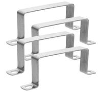 Ipetboom Lot de 4 Pinces de Serrage en Acier Inoxydable 304 pour Tubes Carrés 10 X 5 CM Supports en U Robustes et Solide Colliers de Fixation pour Bricolage et Montage D’Étagères