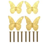 Ipetboom Lot de 4 Poignées Vintage en Zinc Allié Grand Modèle 32 MM D’Entraxe Finition Dorée Imitation Poignées de Tiroir et Placard Décoratives pour Meubles Bureau Armoire et Commode