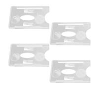 Ipetboom Lot de 4 Porte-Cartes Pare-Brise Voiture Transparents en Plastique Rigide Ventouse Fixation Stable Support Multifonction pour Badges d'Identification et Permis de Stationnement