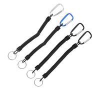 Ipetboom Lot de 4 Porte-Clés Rétractables Corde à Bobine Élastique Télescopique Cordon Spiralé Anti-Perte pour Clés et Téléphone Accessoires de Sécurité pour Randonnée Couleur Aléatoire