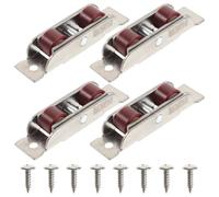 Ipetboom Lot de 4 Poulies à Double Rouleau en Acier Inoxydable pour Châssis de Fenêtre Coulissante Largeur Optimisée Roue Silencieuse Compatible Porte et Fenêtre Coulissante