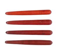 Ipetboom Lot de 4 Stylets D'acupression en Bois Naturel de Rosewood, Bâtons de Massage Manuel pour Points de Déclenchement, Légers et Portables, Adaptés pour Jambes, Dos, Cou et Relaxation