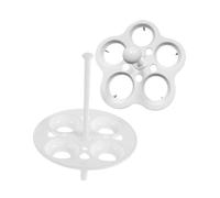 Ipetboom Lot De 4 Supports À Œufs Cuits Vapeur En Plastique Blanc