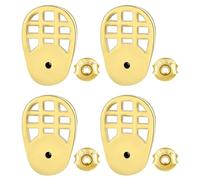 Ipetboom Lot de 4 supports de boucles d'oreilles : supports de clous plaqués or 18 carats - coussinets anti-affaissement - systèmes de verrouillage sécurisés pour oreilles tombantes et lobes