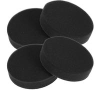 Ipetboom Lot de 4 Tampons de Polissage en Éponge Adhésive 5 Pouces Noirs pour Polisseuse Tampons de Lustrage Voiture Polyvalents pour Cirage et Finition Automobile