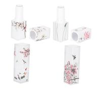 Ipetboom Lot de 4 Tubes de Rouge à Classiques Récipients de Maquillage Semi-Transparents Tubes DIY Design Chinois Pratiques pour Voyages