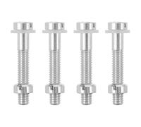 Ipetboom Lot de 4 vis pour platine vinyle - Vis de fixation de cellule phono M2,5 x 16,5 avec rondelles - Pièces et accessoires pour la réparation de tourne-disques vinyles