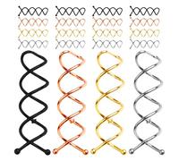 Ipetboom Lot de 40 épingles à chignon spirales : épingles à cheveux spirales en métal pour femmes avec pointes arrondies - Pinces à chignon torsadées pour fêtes, mariages, festivals, et usage
