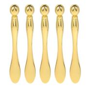 Ipetboom Lot de 5 Applicateurs de Crème Contour des Yeux en Alliage de Zinc Doré Stick de Massage Roll-On Yeux Compact et Portable Massage Doux pour Fatigue Oculaire Outil Précis pour