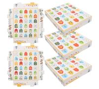 Ipetboom Lot de 5 Boîtes Présent Ramadan 30 Compartiments Calendrier Décompte DIY à Remplir Papier Mini Vide et Rechargeable pour Fête Aïd Moubarak et Célébration