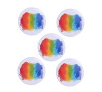 Ipetboom Lot De 5 Broches Arc-En-Ciel Pour Gay Pride Épingles À Revers Épingles À Poitrine Broche Ronde En Métal Broche Pour Écharpe Colorées