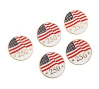 Ipetboom Lot de 5 Broches Drapeau Américain Commémoratives Épinglettes Patriotiques pour Hommes et Femmes Accessoires pour Fête Nationale Américaine Décoration Vêtements et Paquet