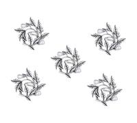 Ipetboom Lot De 5 Broches Pour Corsage Guirlandes De Fleurs Couronnes Bijoux Couronne Vêtements Couronne Robe Pour Femme Bijoux Décoratives En Alliage
