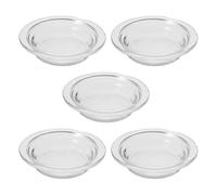 Ipetboom Lot de 5 Coupelles en Verre Transparent 115 MM pour Brûleur à Cire Diffuseur D’Huiles Essentielles et Aromathérapie Plateau de Rechange pour Chauffe-Cire Accessoire Maison