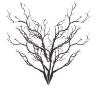 Ipetboom Lot de 5 Fausses Branches d'arbre Décoratives Style Bois de Cerf, Couleur Brun Foncé, Branches Artificielles en Plastique Résistantes pour Décoration Intérieure et Événementielle,