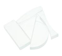 Ipetboom Lot de 5 Lentilles en Verre pour Expériences Optiques, Incluant Lentille Rectangulaire, Triangulaire et Semi-circulaire, Outil Pédagogique de Physique Précis pour Démonstration