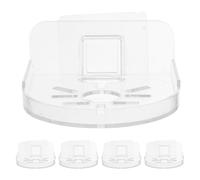 Ipetboom Lot de 5 Petites Étagères Murales Transparentes sans Perçage pour Caméra de Sécurité, Support Mural Polyvalent pour Babyphone et Appareils Électroniques, Étagères