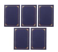 Ipetboom Lot de 5 Pochettes de Protection pour Certificats en Papier Bleu Couverture Rigide pour Diplômes et Récompenses Format Standard Adapté aux Cérémonies et Présentations
