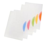 Ipetboom Lot de 5 Pochettes Transparentes A4 en Plastique avec Clip Pivotant Chemises Colorées Organiseur de Dossiers Léger pour Bureau École Rangement Documents Papier