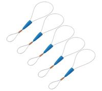 Ipetboom Lot de 5 Tire-Câbles Électriques Bleus Outil Manuel de Fixation pour Ruban de Poisson Flexible et Résistant pour Passage de Câbles Conduits Murs et Plafonds Suspendus