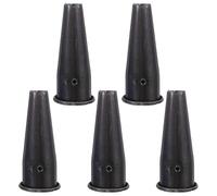 Ipetboom Lot de 5 Viroles de Remplacement Coniques en Acier 4x10 Cm pour Manches Bois, Connecteurs Multifonctions pour Outils de Jardinage, Réparation de Binette et Râteau,