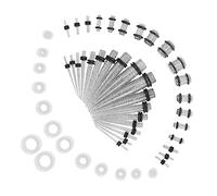 Ipetboom Lot De 50 Boucles D'Oreilles Extensibles Pour Femmes Bouchons D'Oreilles Écarteurs D'Oreilles Piercings Bijoux Accessoires D'Oreilles En Acrylique Et