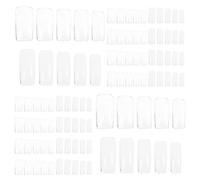 Ipetboom Lot de 500 Bouts d'Ongles Transparents en ABS 10 Tailles Moyennes Faux Ongles à Pression pour Femmes Conseils d'Extension Rapides et Solide Nail Art DIY et Manucure à Domicile