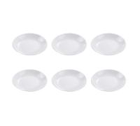 Ipetboom Lot de 6 Assiettes d'Assaisonnement en Céramique Blanche 35 Pouces Petites Assiettes à Sauce Cuisine Restauration et Pique-Niques Support Pratique pour Sauces Réutilisable
