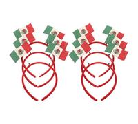 Ipetboom Lot de 6 Bandeaux Mexicains Légers pour Cheveux, Accessoires de Sport aux Couleurs Nationales, pour Fêtes, Supporters de Football et Célébrations du Nouvel An, Confortables et