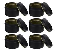 Ipetboom Lot de 6 Boîtes à Bougies en Fer Blanc Rond 4 Oz, Pots DIY pour Fabrication de Bougies, Récipients Métalliques Réutilisables pour Rangement et Présents, pour Voyages et Loisirs