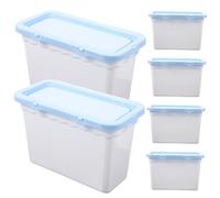 Ipetboom Lot De 6 Boîtes De Rangement Pour Perles De Couvercle Verrouillable Boîte D'emballage En Plastique Pour Le Rangement Des Perles De Facile À Nettoyer