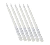 Ipetboom Lot de 6 Bougies Coniques Spirales Blanches sans Flamme Bougies LED Réutilisables pour Décoration Intérieure Mariages et Dîners Romantiques Ambiance Chaleureuse et Sécurisée