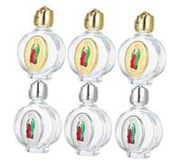 Ipetboom Lot De 6 Bouteilles d'eau Bénite Catholiques en Verre avec Bouchon pour La Décoration De Communion De Mariage De Baptême Ou De Fête