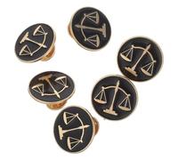 Ipetboom Lot de 6 Broches en Métal Forme Balance Justice Épingles de Revers pour Costume Homme Broches D’Avocat et Juge Accessoires Professionnels pour Chemise Symbole Juridique