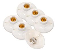 Ipetboom Lot de 6 Douilles E27 à Vis en Céramique Culot Carré Douilles D’Éclairage Réfractaires Suspendre Compatibles Ampoules Standard Adaptées à Usage Domestique et Professionnel