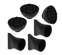 Ipetboom Lot de 6 Embouts Universels pour Sèche-Cheveux Noirs Diffuseurs et Concentrateurs Étroits Accessoires Coiffure Légers pour Définition des Boucles et Séchage Rapide Compatibles