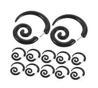 Ipetboom Lot De 6 Paires De Boucles D'Oreilles En Spirale D'Escargot En Acier Inoxydable En Acrylique Pour Écarteurs D'Oreilles Accessoires De Bijoux