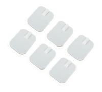 Ipetboom Lot de 6 Patchs Carrés Auto-adhésifs en Silicone Hydrogel 4,5 X 6 Cm, Coussinets de Remplacement pour Électrostimulateur, Patchs de Thérapie Musculaire pour Physiothérapie
