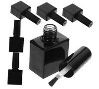 Ipetboom Lot De 6 Petites Bouteilles En Verre Noir 10ml Pour Vernis Gel Rechargeable Avec Pinceau, Flacon Vide Étanche Adapté Au Stockage Et Voyage Manucure