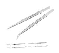 Ipetboom Lot de 6 Pinces à Épiler en Acier Inoxydable Droites et Courbées pour Bijoux Couture Modélisme et Électronique - Pinces de Précision Multifonctions pour Travaux Minutieux